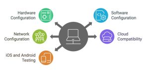 The components of a test environment.